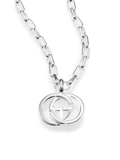 gucci g pendant silver|authentic gucci necklace.